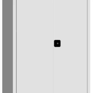 Abverkauf Pavoy Flügeltürenschrank mit Wertfach 1950 x 1000 x 600 mm - 3 Fachböden pulverbeschichtet - RAL 7035