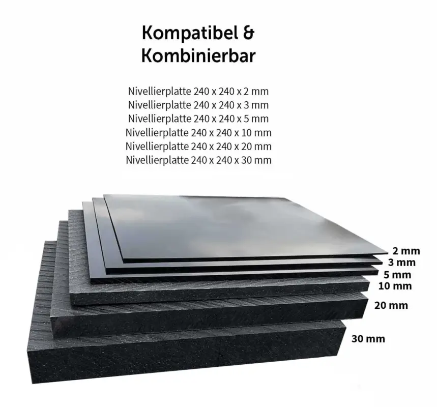 hawego Nivellierplatte Distanzplatte 240 x 240 x 20 mm Günstig