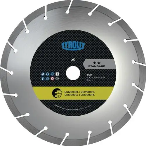 TYROLIT Diamanttrennscheibe DCU Stand.D.230mm Bohr.22,23mm Bau univ.7mm - 34499938 Saisonangebot
