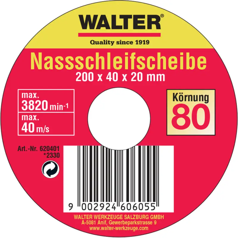 Walter Nassschleifscheibe - 620401 Aktuell