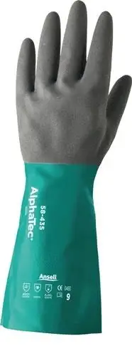 Sale ANSELL Chemiehandschuh AlphaTec Gr.9 grün / grau EN 388 EN 374 EN 1149 Kat.III - 58-435-9
