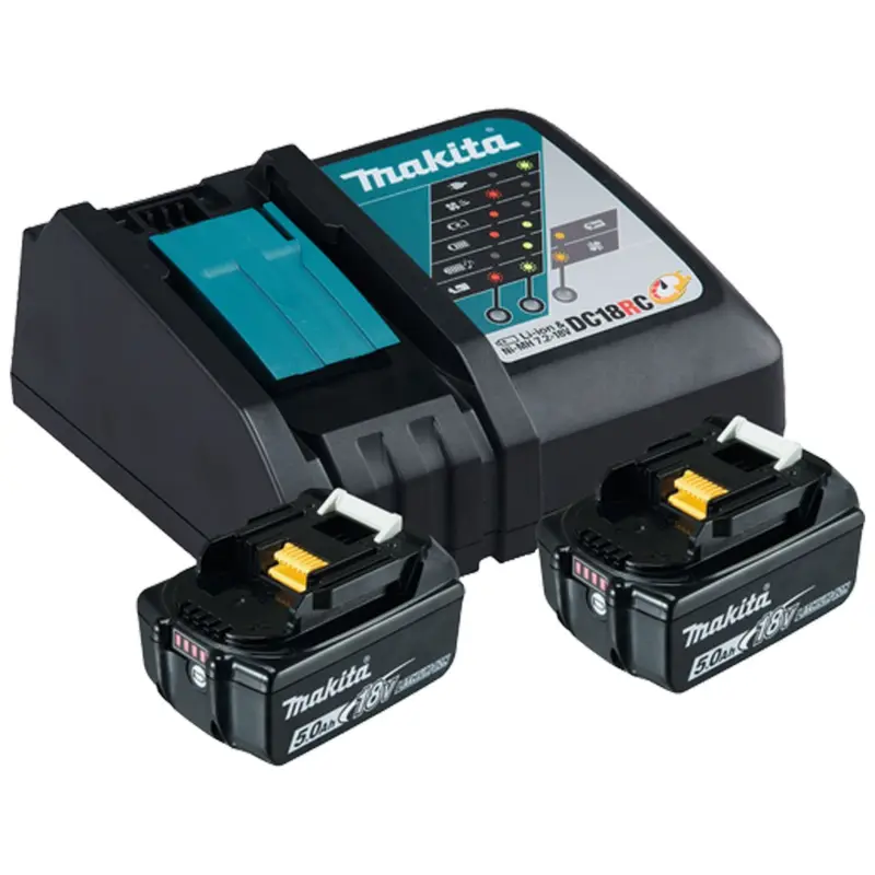 Makita Power Source-Kit Li 18 V / 2x 5,0 Ah Akku + Ladegerät - 197570-9 Begrenztes Angebot