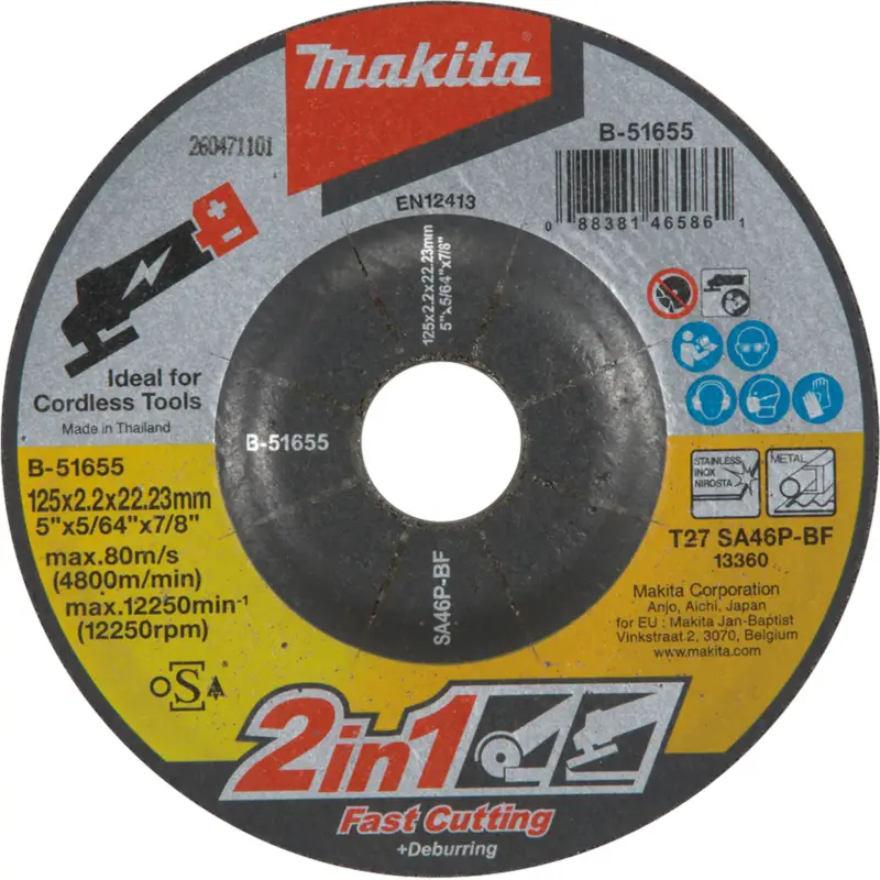Makita Schruppscheibe 2in1 125 mm - B-51655 Zertifiziert