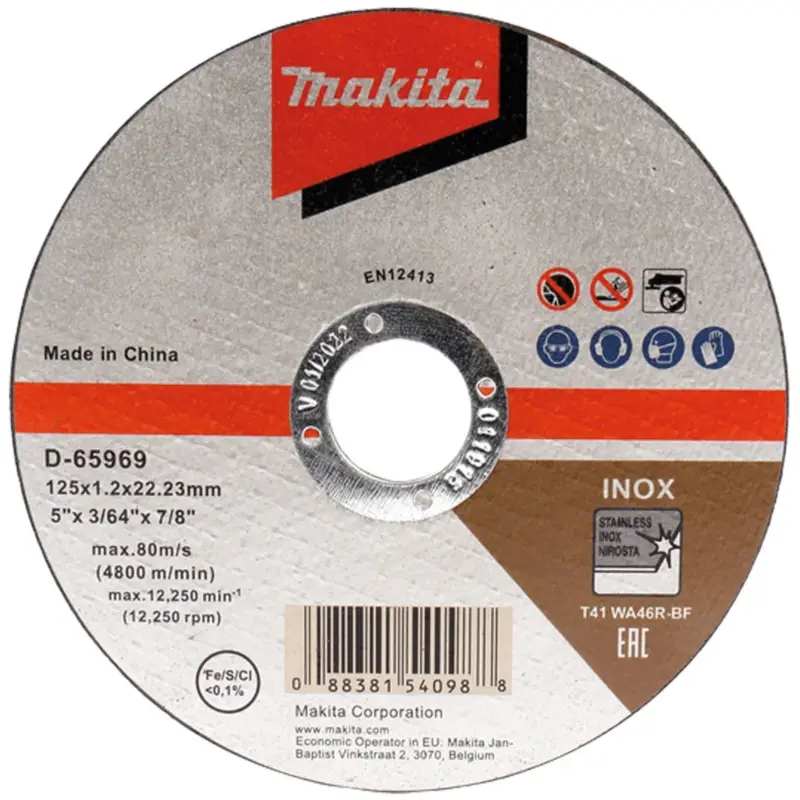 Makita 12x Trennscheibe Inox 125 x 1,2 mm - D-65969-12 Markenprodukt