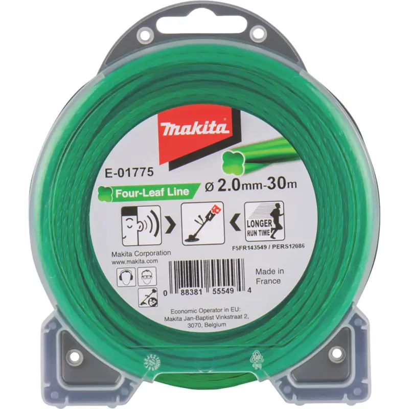 Jetzt Kaufen Makita Mähfaden Four-Leaf Grün 30 m Ø 2 mm - E-01775
