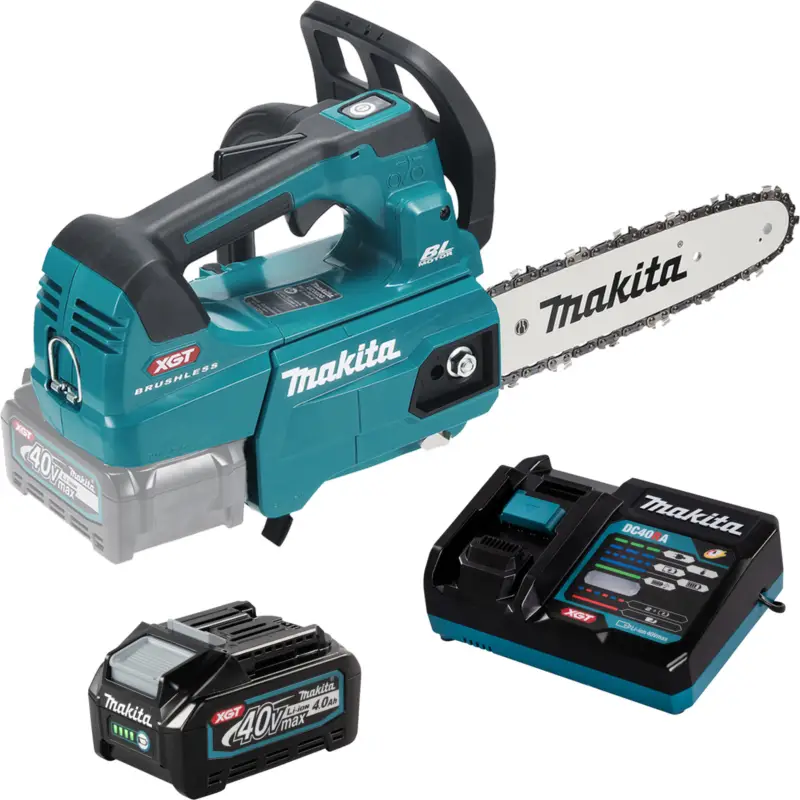 Makita UC002GM101 Akku-Top-Handle-Kettensäge 40V max. / 1x 4,0 Ah Akku + Ladegerät Solange Der Vorrat Reicht