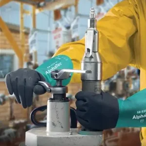 Preisreduziert ANSELL Chemiehandschuh AlphaTec Gr.10 grün / grau EN 388 EN 374 EN 1149 Kat.III - 58-535W-10