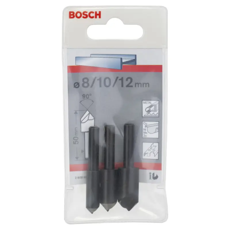 Bosch Kegelsenker-Set 3tlg. 50 mm / 6 - 8 mm / 8, 10, 12 mm - 2608596667 Sonderangebot