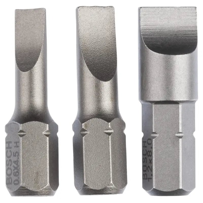 Top-Angebot Bosch Schrauberbit-Set Extra-Hart (S), 3tlg. 25 mm, S0,6x4,5, S0,8x5,5, S1,2x8,0 - 2607001750