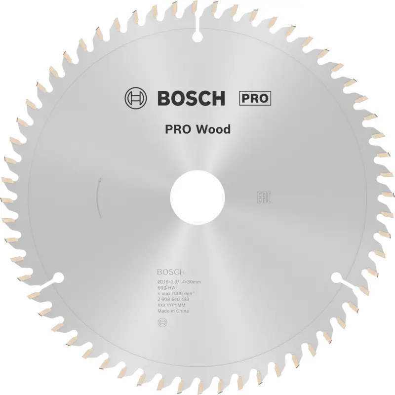 Rabatt Bosch PRO Wood Kreissägeblatt 216 x 2 x 30 mm - 2608640433