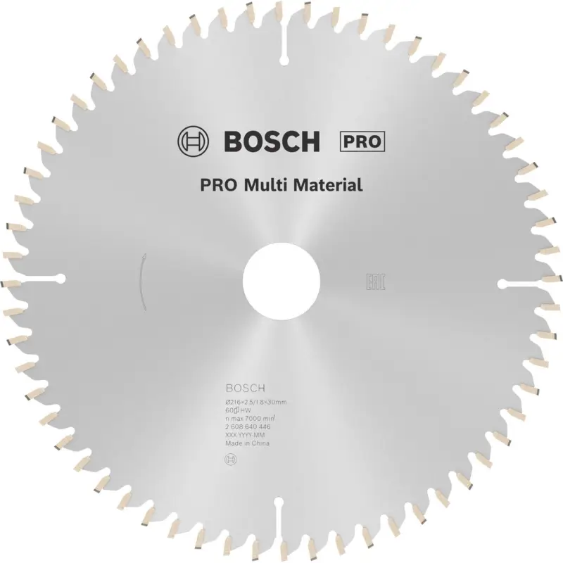 Bosch PRO Multi Material Kreissägeblatt 216 x 2,5 x 30 mm - 2608640446 Neue Kollektion