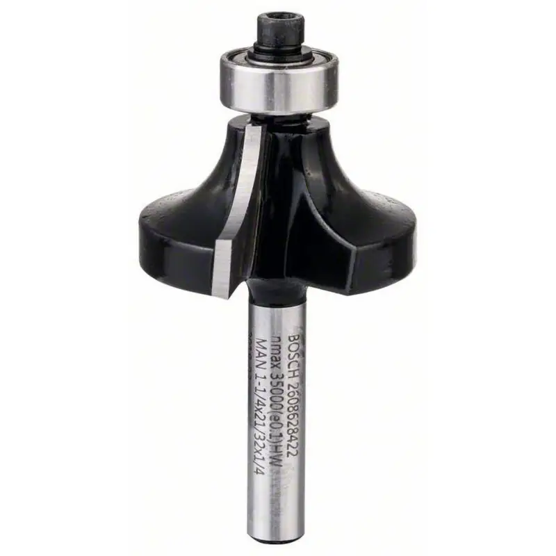 Letzte Chance Bosch Abrundfräser 1/4" R1 9,5 mm Ø 31,8 mm L 16,2 mm G 57 mm - 2608628422