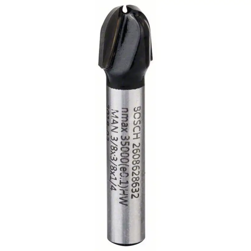 Bosch Hohlkehlfräser 1/4" R1 4,7 mm Ø 9,5 mm L 9,2 mm G 45 mm - 2608628632 Sichere Zahlung