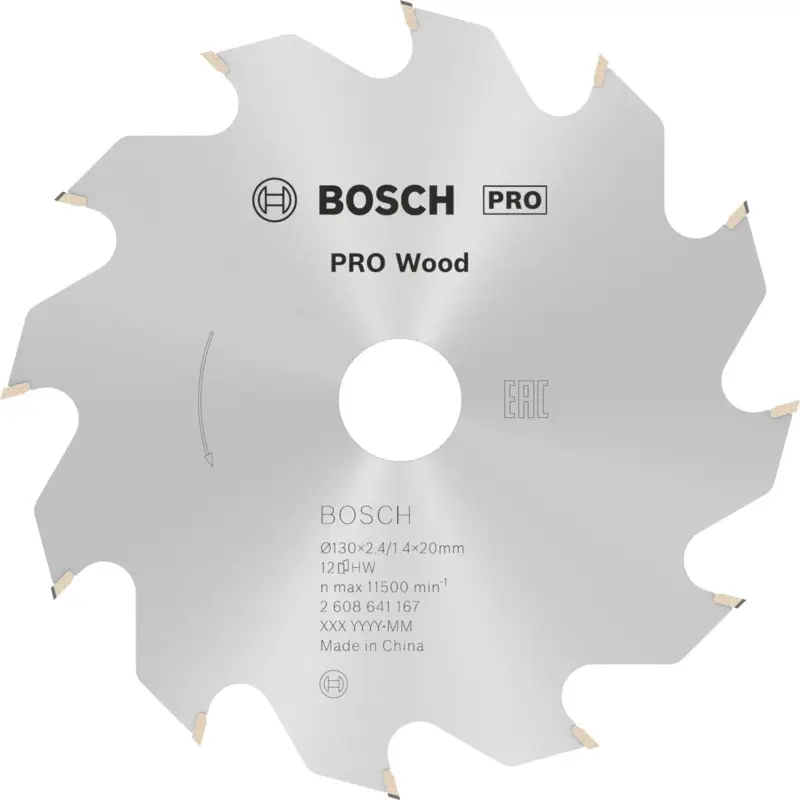 Must-Have Bosch PRO Wood Kreissägeblatt 130 x 2,4 x 20 mm - 2608641167