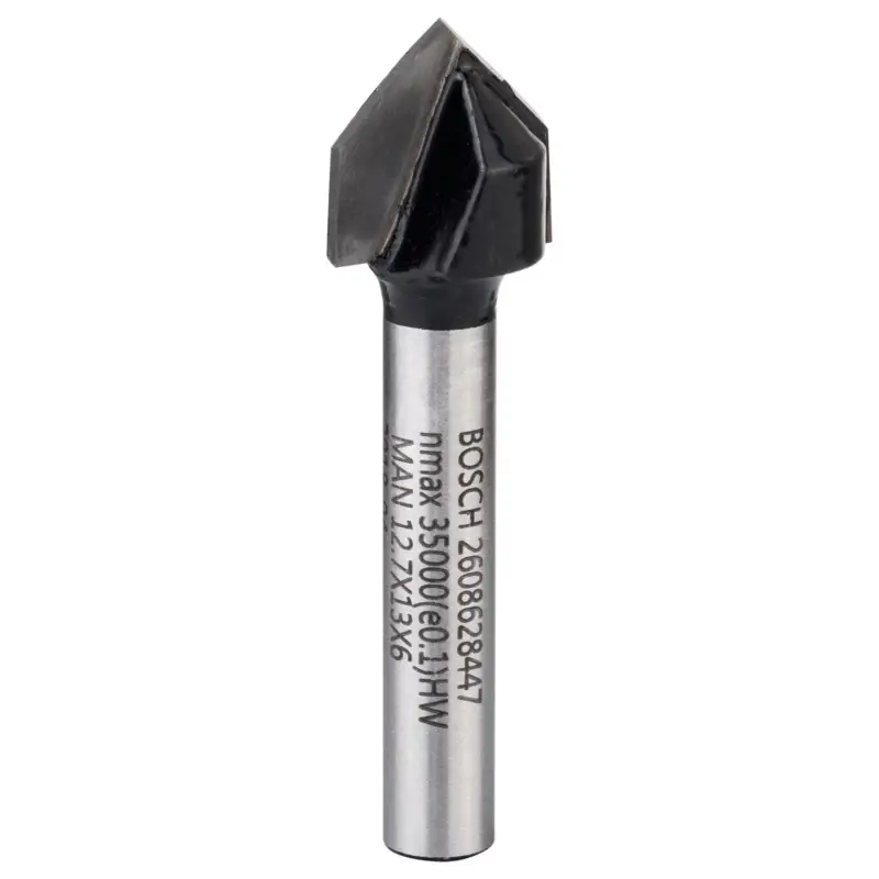 Bosch V-Nutfräser Standard for Wood 6 mm D1 12,7 mm L 12,7 mm G 45 mm 90° - 2608628447 Solange Der Vorrat Reicht