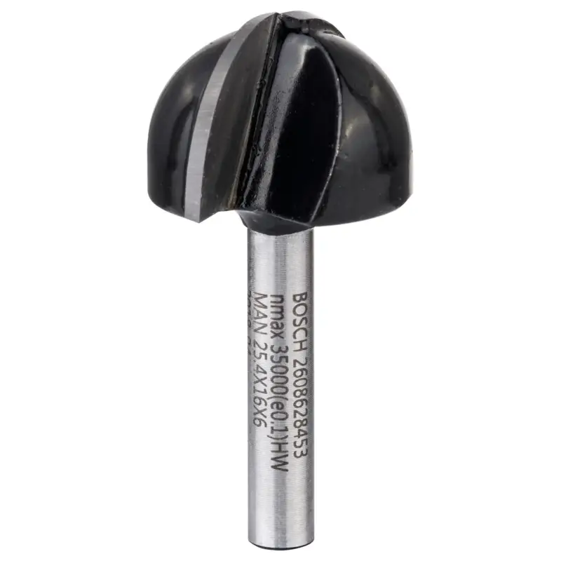 Bosch Hohlkehlfräser + Zapfen 6 x 25,4 x 49 - 2608628453 Markenware