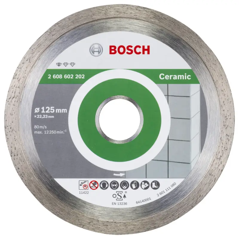 Rabatt Bosch Diamanttrennscheibe Standard for Ceramic 125x22,23x1,6x7 mm 2608602202