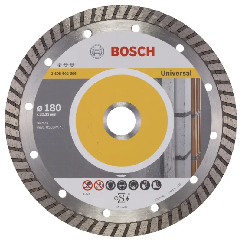 Günstig Bosch Diamanttrennscheibe Standard for Universal Turbo 180x22,23x2,5x10 mm 2608602396