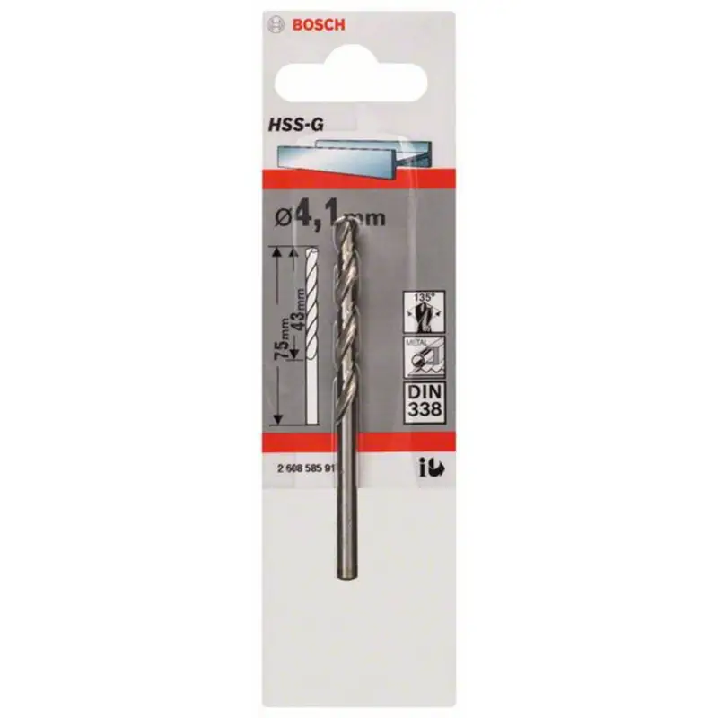 Bosch 1x Metallbohrer HSS-G DIN 338 4,1 x 43 x 75 mm - 2608585917 Angebot