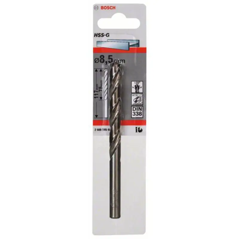 Bosch 1x Metallbohrer HSS-G DIN 338 8,5 x 75 x 117 mm - 2608585933 Jetzt Kaufen