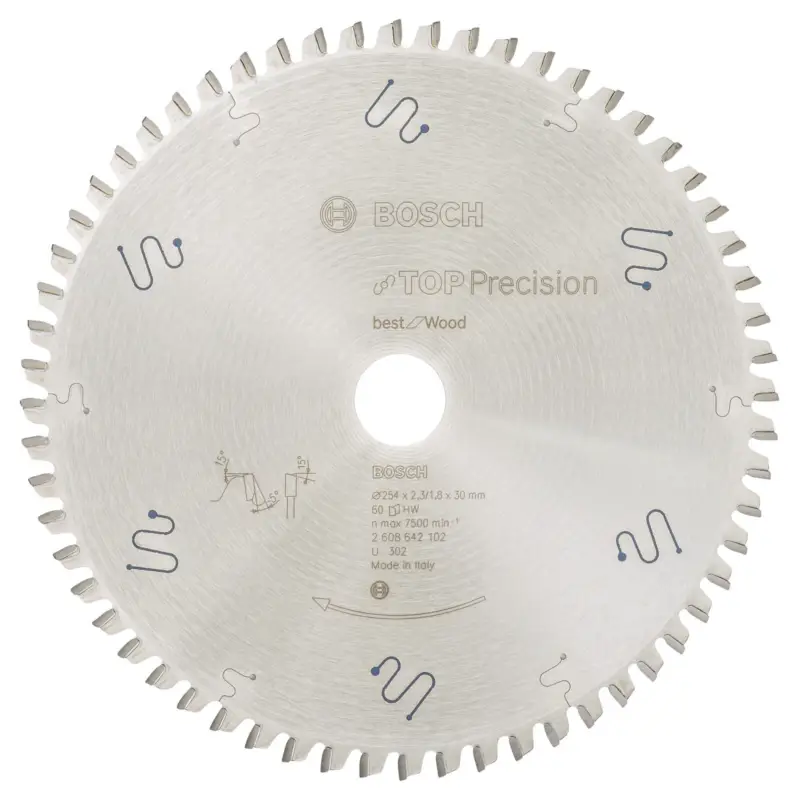 Mega-Angebot Bosch Kreissägeblatt Top Precision Best for Wood, 254 x 30 x 2,3 mm, 60 - 2608642102