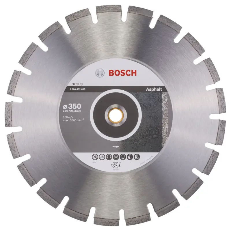 Preisknaller Bosch Diamanttrennscheibe Standard for Asphalt, 350 x 20/25,40 x 3,2 x 8 mm -2608602625
