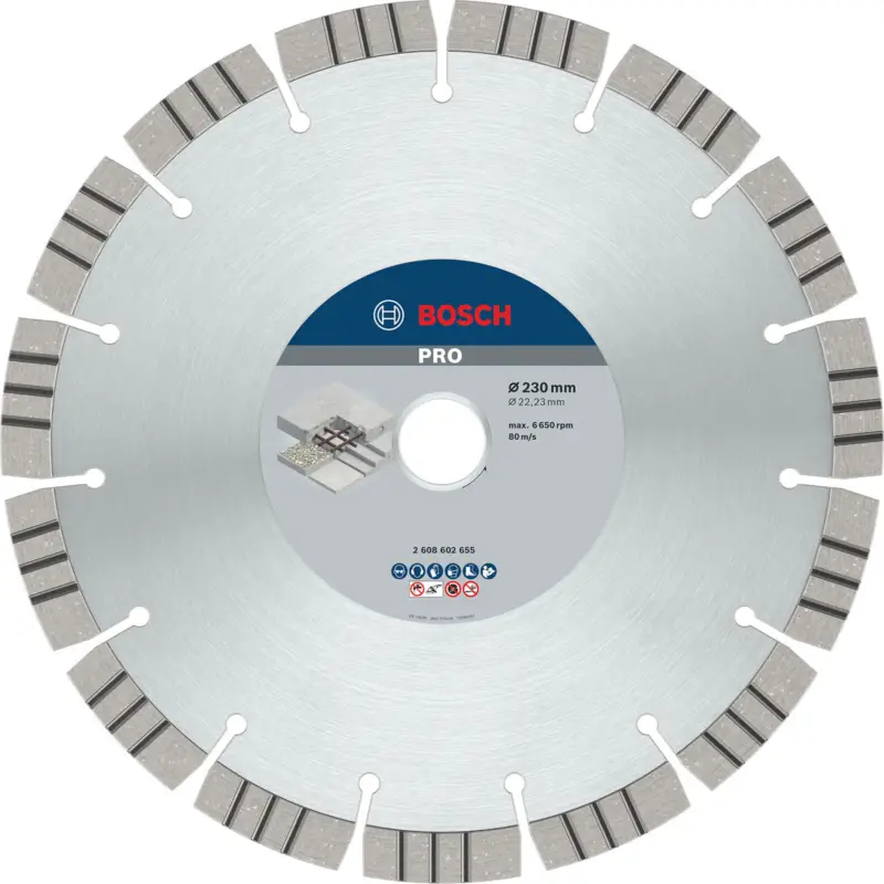 Bosch PRO Concrete Diamanttrennscheibe 230 x 22,23 mm - 2608602655 Beliebt