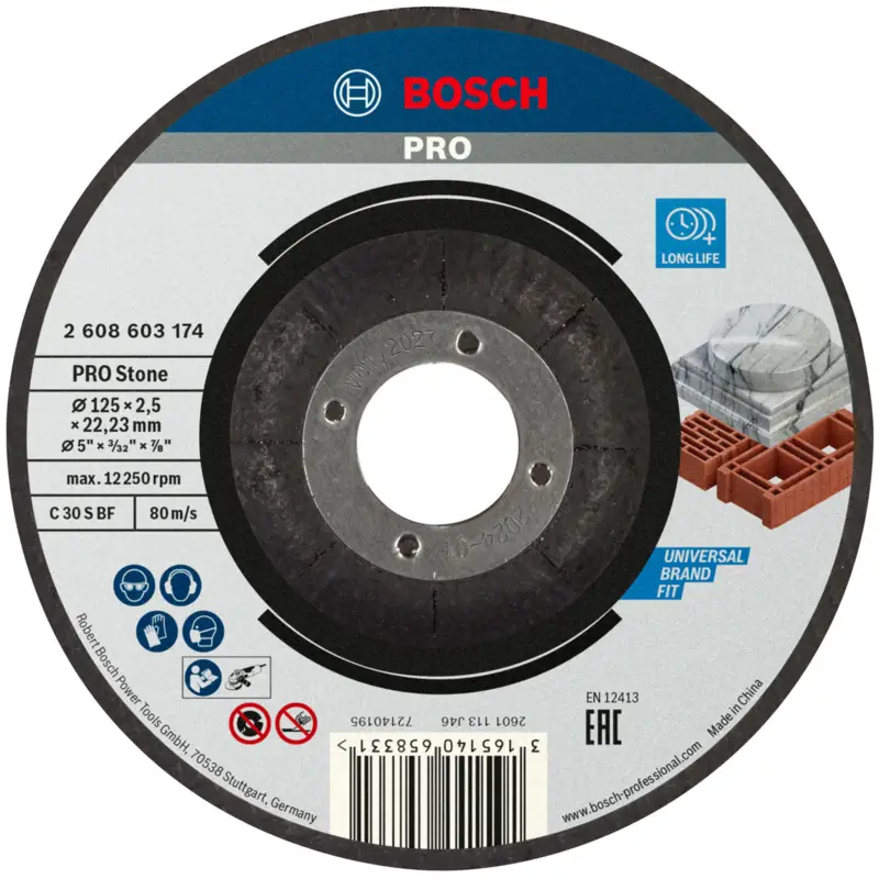 Knallerangebot Bosch PRO Stone Trennscheibe 125 x 2,5 x 22,23 mm - 2608603174