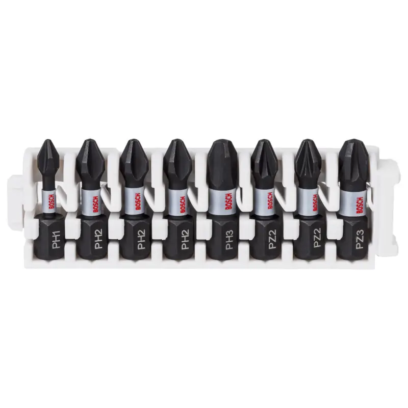 Neu Im Sortiment Bosch PRO Impact gemischtes Set PH1; PH2(x2); PH3; PZ1; PZ2(x2); PZ3 25 mm 8-tlg. - 2608522323