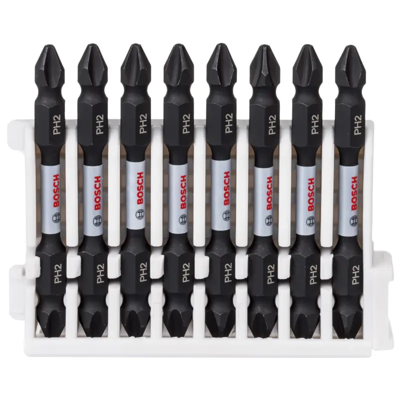 Schneller Versand Bosch PRO Impact Schrauberbit mit Doppelklingen und Pick and Click-Einsätzen PH2 65 mm 8-tlg. - 2608522337