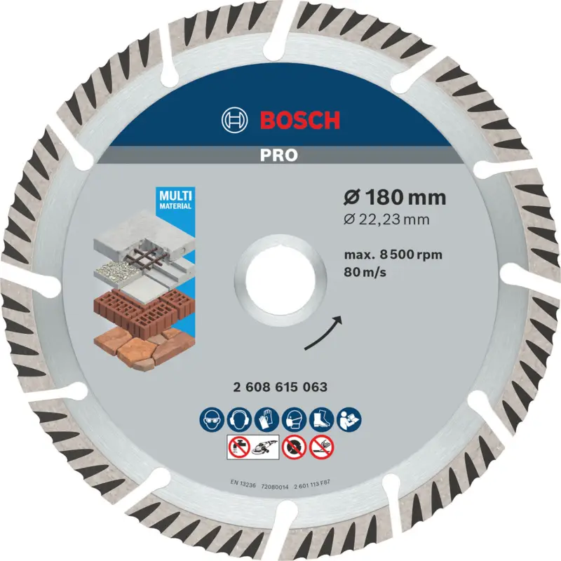 Bosch PRO Multi Material Diamanttrennscheibe 180 x 22,23 mm - 2608615063 Online Kaufen