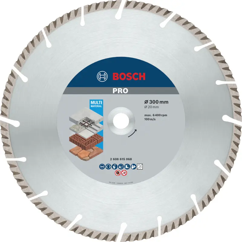 Bosch PRO Multi Material Diamanttrennscheibe 300 x 20 mm - 2608615068 Neu Im Sortiment