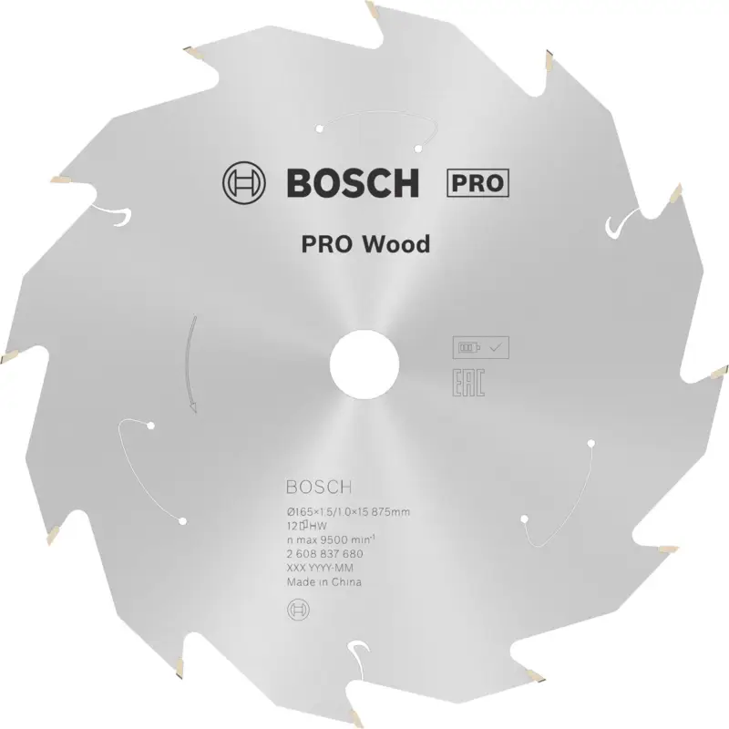 Knallerangebot Bosch PRO Wood cordless Blatt für Kreissägen 165 x 1,5 x 15,875 mm - 2608837680