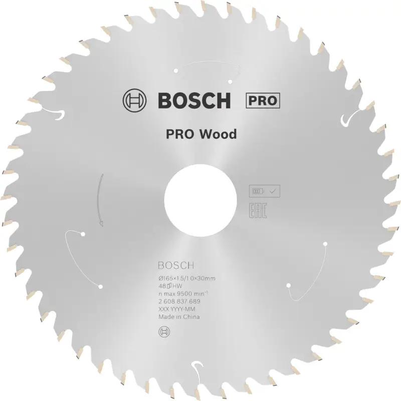 Preisknaller Bosch PRO Wood cordless Blatt für Kreissägen 165 x 1,5 x 30 mm - 2608837689