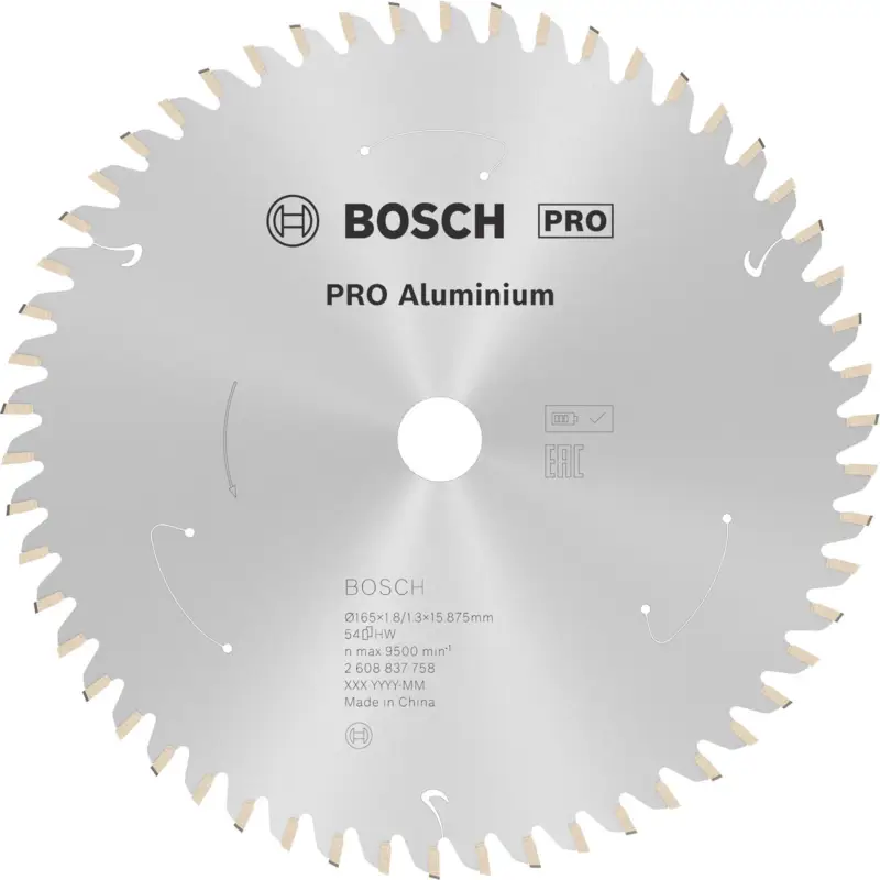 Bosch PRO Aluminium cordless Blatt für Kreissägen 165 x 1,8 x 15,875 mm - 2608837758 Letzte Chance
