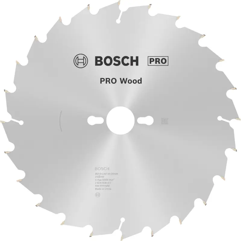 Bosch PRO Wood Kreissägeblatt 254 x 2,8 x 30 mm - 2608838412 Heißes Angebot