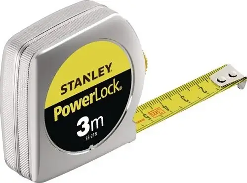 STANLEY Taschenrollbandmaß PowerLock L.3m B.12,7mm mm/cm EG II Metall Automatic SB - 0-33-218 Finale Aktion