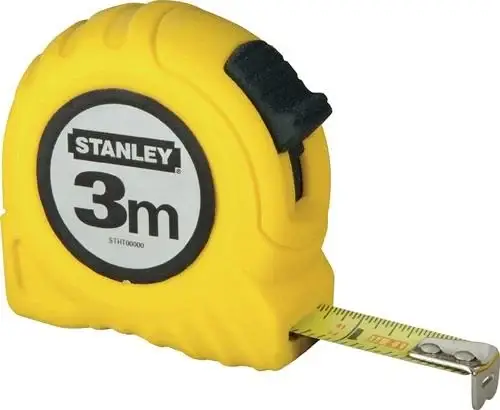 STANLEY Taschenrollbandmaß L.3m B.12,7mm mm/cm EG II Ku.Gürtelclip - 1-30-487 Top-Seller