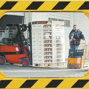 Zertifiziert SPL Sicherheits-/Verkehrsspiegel H400xB600mm Kunststoff, gelb/schwarz - 584