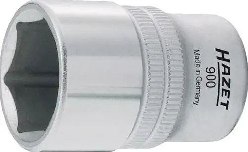 Hazet Steckschlüsseleinsatz 900 1/2" 6-kant SW 19 mm L 38 mm - 900-19 Preisknaller