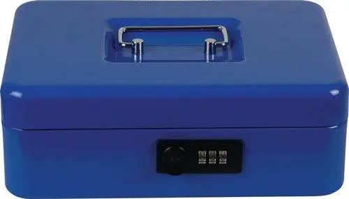 Schnäppchen BURG-WÄCHTER Geldkassette MONEY H90xB250xT180mm Gewicht 1,31kg Zahlenschloss blau - Money Code 5025 blue