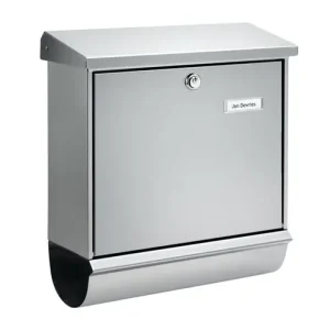 BURG-WÄCHTER Briefkasten Comfort-Set 39130 Ni H.440mm B.380mm T.148mm VA DIN C4 - 39130 NI Markenware