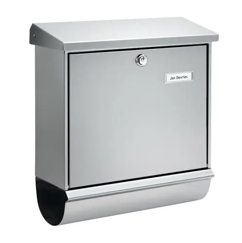 BURG-WÄCHTER Briefkasten Comfort-Set 39130 Ni H.440mm B.380mm T.148mm VA DIN C4 - 39130 NI Markenware