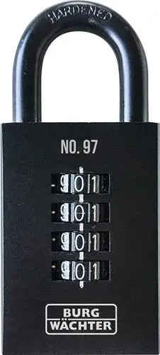 Markenware BURG-WÄCHTER Zahlenvorhangschloss Numero 97 Schlosskörper-B.50mm Guss Zahlenroll.4 - 97 50 SB