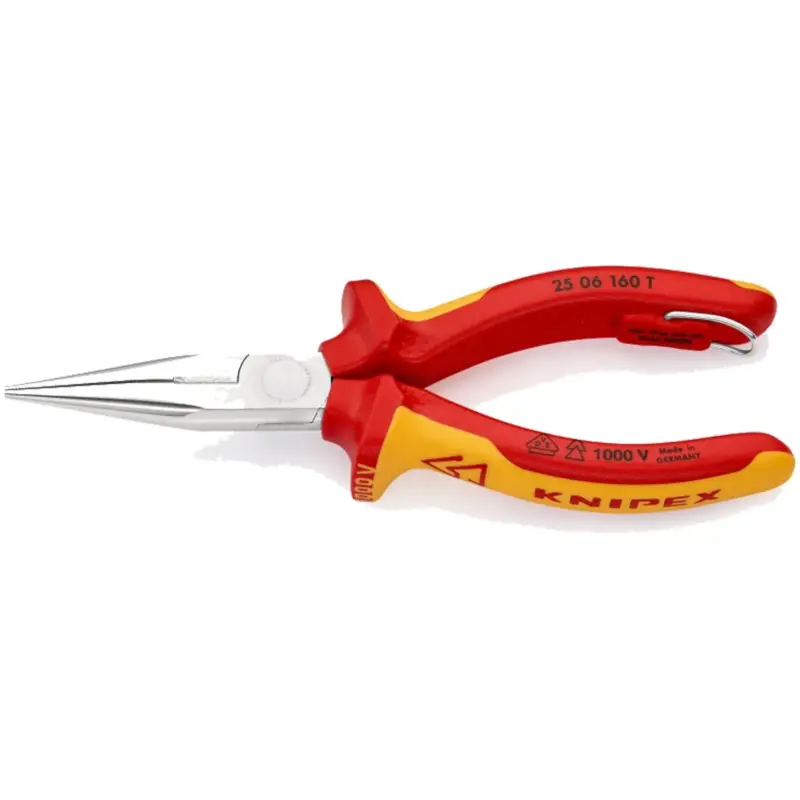 Knipex Flachrundzange mit Schneide/Befestigungsöse (Radiozange) - 2506160T Ausverkauf