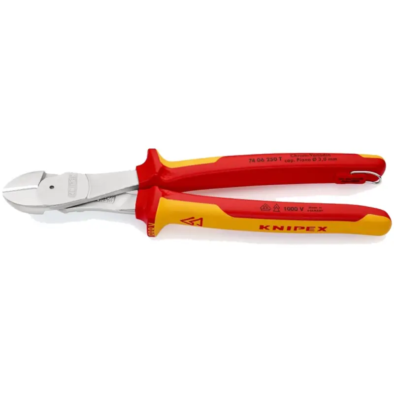 Knipex Kraft-Seitenschneider mit Befestigungsöse - 7406250T Schnäppchen