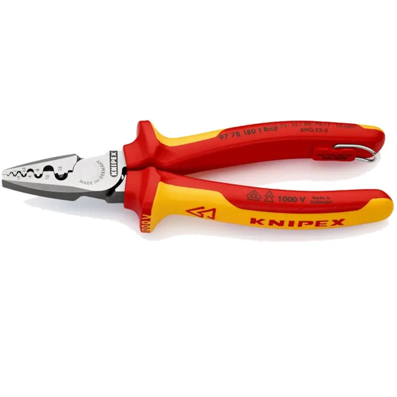 Knipex Crimpzange für Aderendhülsen mit Befestigungsöse - 9778180T Beliebt