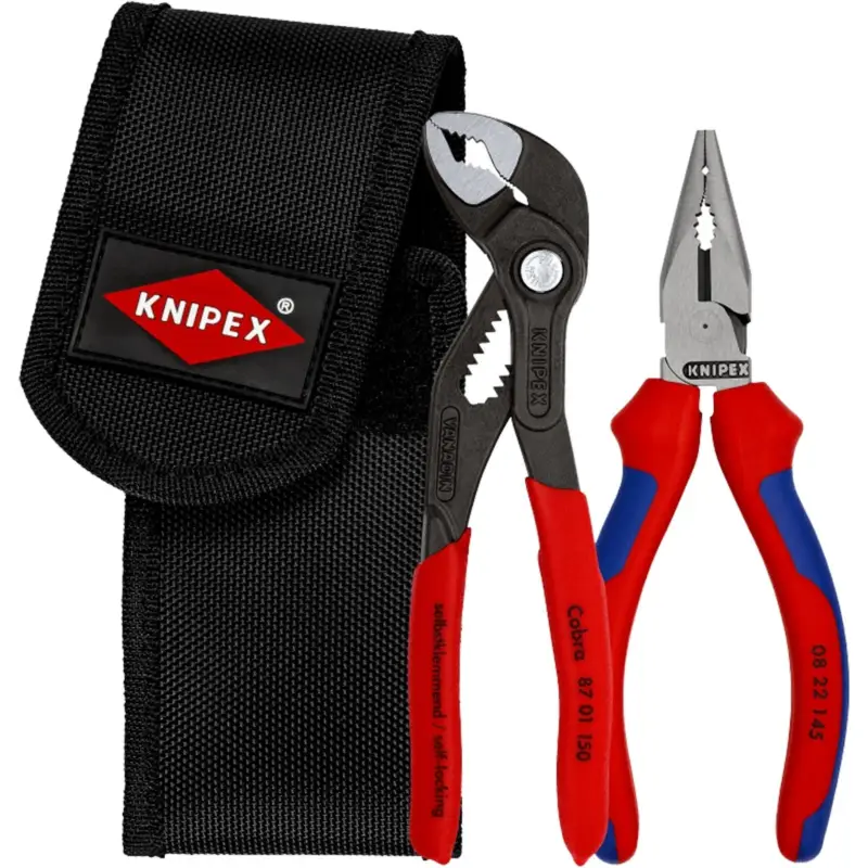 Garantierte Lieferung Knipex Mini-Zangenset in Werkzeuggürteltasche 2tlg. - 002072V06