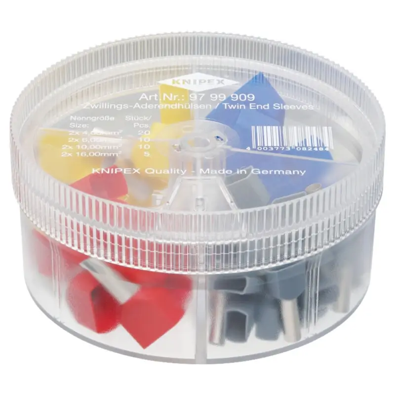 Letzte Chance Knipex Sortimentsbox mit Twin-Aderendhülsen 2x 4,0 / 2x 6,0 / 2x 10,0 / 2x 16,0 mm² - 9799909