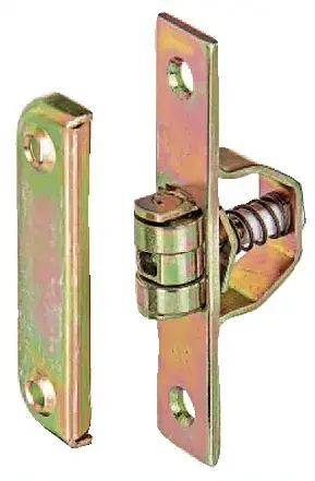 Zertifiziert GAH Alberts Rollschnäpper Platte 18x90mm Loch-D. 6/4,8mm STA verz. m. Schließbl. - 411695